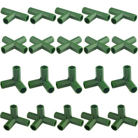 Lot de 20 connecteurs de cadre de jardinage 11 mm – Matériau PP durable – Pour serres et plantes grimpantes – Assemblage rapide (1/5)