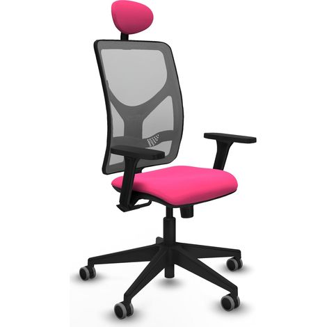 Chaise piqueras y crespo Motilla simili cuir rose maille grise (1/2)