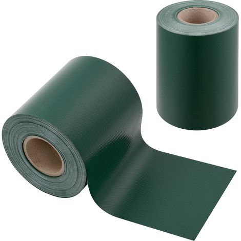 Bande de brise-vue PVC 35 m x 19 cm 6,65 m² vert mousse ral 6005 (1/4)