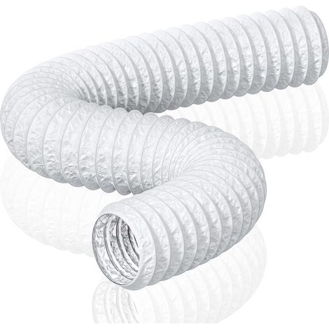 Tuyau de Ventilation 150 mm,5 m Tuyau d'Evacuation en PVC Aluminium Gaine de Ventilation pour Extracteur d'Air,Climatisation,Sèche linge,Hotte (1/5)