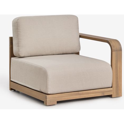 Module d'angle droit pour canapé modulaire de jardin en bois d'acacia Brivori SKLUM (1/5)