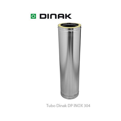 Tubo de 930mm Dinak DP Inox 304 de pared doble 960mmx125mm960mmx125mm