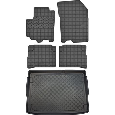 Set di tappetini in gomma per auto e tappetino per bagagliaio per Suzuki Vitara II Crossover da marzo 2015 al 2019