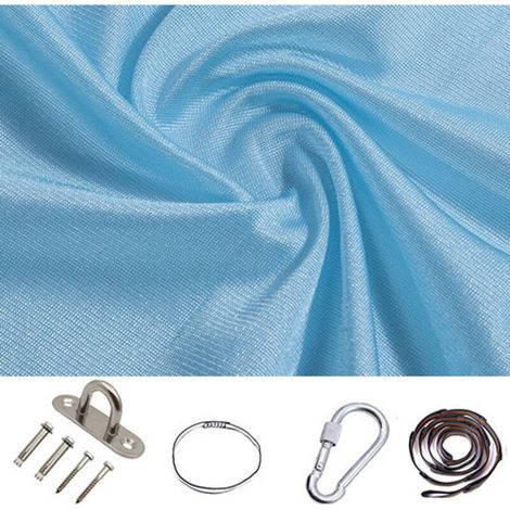 Balançoire de thérapie sensorielle pour enfants, intérieur-extérieur 360 ° Hamac pour enfants balançoire élastique thérapie étreinte chaise suspendue 280150CM (bleu lac)Accessoires inclus (1/5)