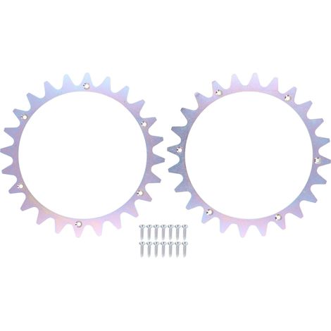 Púas para robot cortacésped con tornillos para tacos de ruedas de tracción metálicas de 225 mm para Worx Landroid WR153E WR155E WR147E.1 WR148E (1/5)