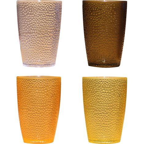 Gobelet - Plastique - Empilable - Pour Jus Boissons Cocktails - Lot De 4 (1/5)