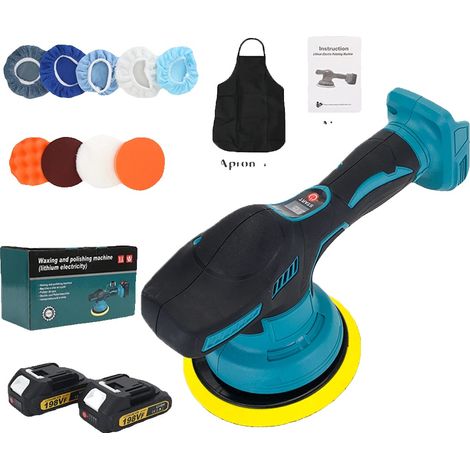 Polisseuse de voiture, 8 vitesses réglables, légère et portable, 2 Batterie, 100V-240V Prise EU (1/2)