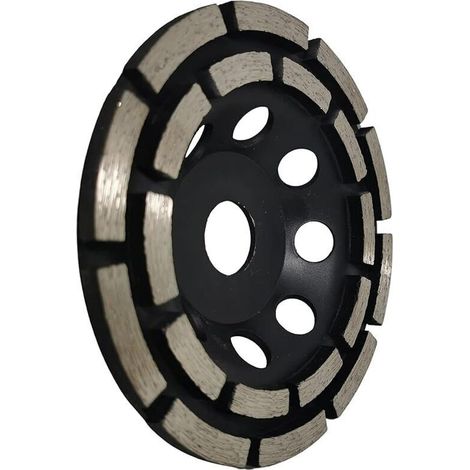 Disque Diamant Meuler et Poncer, Meule Abrasive Diamante 125mm x 22,23mm Double Range, pour Poncer Chape, Dalle Bton, Carrelage et Colle Carrelage. (1/5)