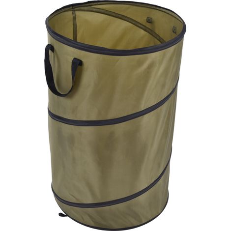 Poubelle pliable de 113 litres (capacité de 30 gallons), grand sac à feuilles/déchets avec poignées pour le jardin, la maison et le camping (1/5)