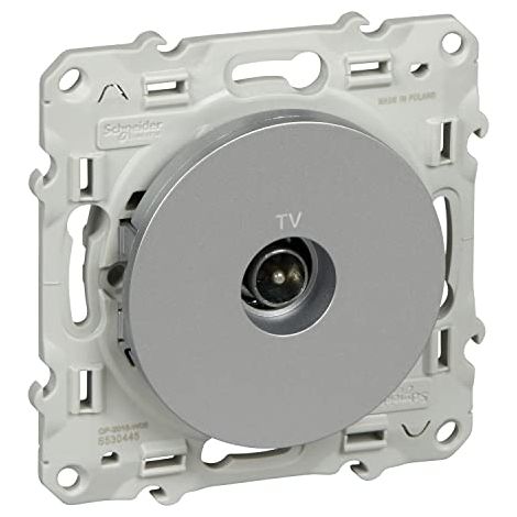 presa TV Odace Grigio Alluminio Schneider Electric