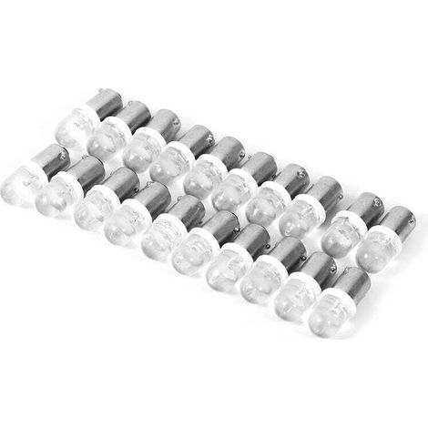 20 pieces T11 T4W BA9S H6W 1895 Convex white LED bulbs for the dashboard in the car (1/4)
