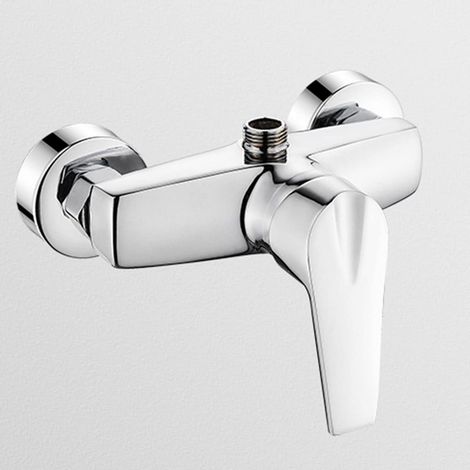 Robinet de baignoire douche salle bain Robinets muraux for lavabo mural à levier unique Laiton G1/2 pouce Accessoires, Chrome A (1/4)
