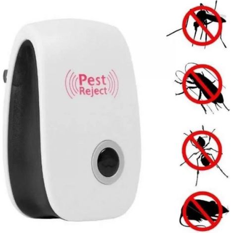 Répulsif Ultrasons - Anti Cafards Souris Rats Insectes Araignées Moustiques - Pour Intérieur Maison Cuisine Salon Chambre - 1 Pièce (1/4)