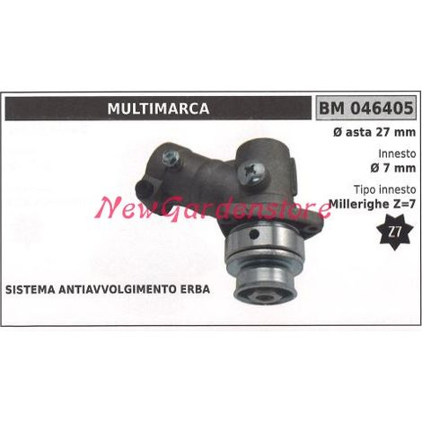 Coppia conica decespugliatore 046405 Ø asta 27 Ø innesto 7 millerighe Z 7