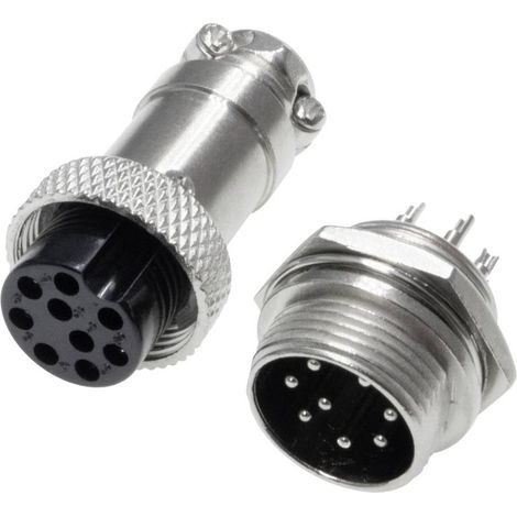 Pollin 453558 Connecteur rond embase femelle, mâle Nombre total de pôles: 9 1 set D733482 (1/4)