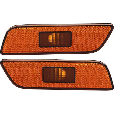 Paar vordere Positionsleuchten 30744360 (links und rechts) ohne Glühbirnen für Audi S80 (2002-2006), gelb.