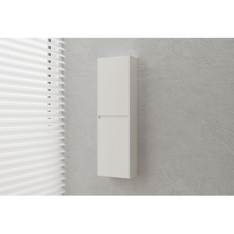 BERNSTEIN - Colonna portaoggetti Pensile pensile 100x30x15cm (AxLxP) Bianco opaco + 2 ante - TLB100	Bianco morbido opaco