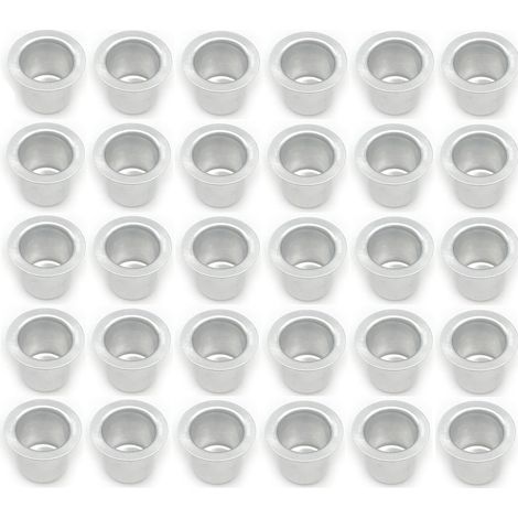 30 Pièces Aluminium Insert De Bougeoir Noël Inserts de Bougie Buses Métal Supports pour Bougies Bougeoir en Métal Bougeoir Créatif Bougies Rond Chandelier pour Le Dîner aux Chandelles (1/5)