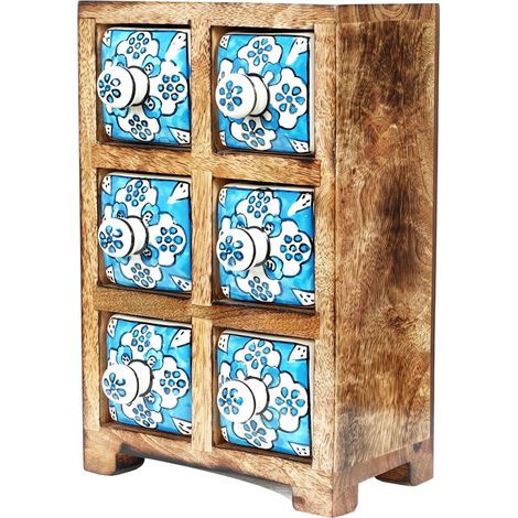 Signes Grimalt Portaspezie Scatole con 6 cassetti e portagioie  Portaspezie rettangolare marrone - 23x15x11 cm