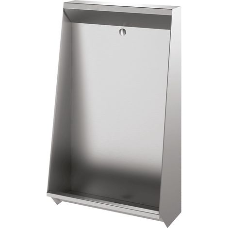 Delabie – Rebord de urinoir encastré au sol L1200 – Raccordement haut – Acier inoxydable 1.4301 sat – Économie d'eau 0,1 l/sec