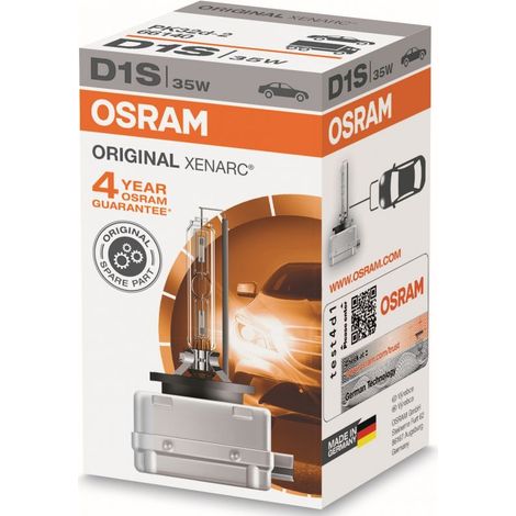 Osram – Ampoule xénon D1S 35 W – 3200 lm – 4300 K – Technologie xénon pour éclairage optimal – Compatible avec Xenarc Original