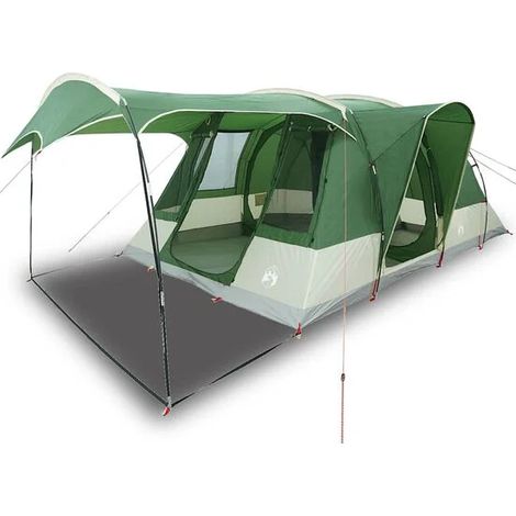 tente de camping tunnel verte imperméable pour 5 personnes