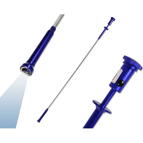 TrAdE Shop Traesio - Asta Magnetica Con Manico Flessibile Pinza Artiglio Prensile Retrattile Luce Led - (1/2)