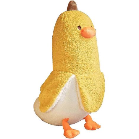Bananenente-Plüschtier, niedliches Plüschkissen, geeignet für Mädchen und Jungen, gelb, 50 cm (1/5)
