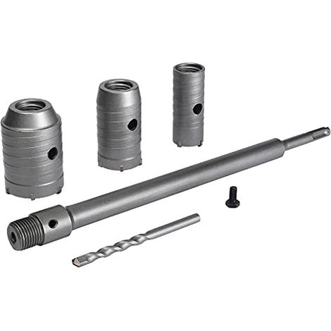 Scie à Cloche Trépan, Ø30mm, 40mm, 50mm Set de Scies Cloches, Trépan Béton 350 mm SDS Plus Tige d'Extension Pointe en Carbure de Tungstène,Scie Cloche pour Brique Pierre Béton Ciment (1/4)