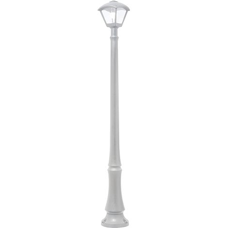 Dario lampione 1xe27 8,5w con pulsante cct (3 colori) ip55 l.24xw.24xh.24xh.195cm resina bianca
