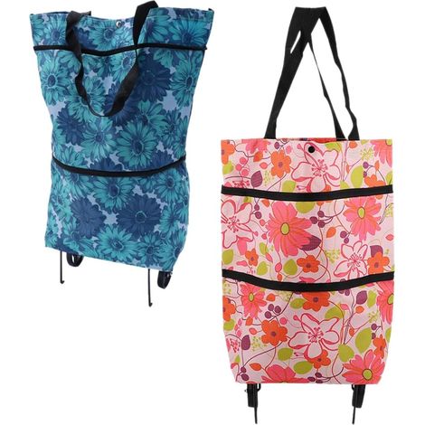 à roulettes pliables sacs de courses réutilisables portables (1/5)