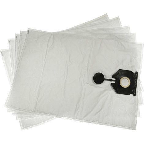 vhbw 5x Sacs compatible avec Kärcher NT 30/1 Tact Te M aspirateur - microfibre non tissée, 64cm x 44,5cm blanc (1/4)