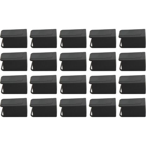Protège-coins en silicone en forme de U, lot de 20, flexible et résistant, protège-meubles anti-chocs pour bébé, noir (1/5)