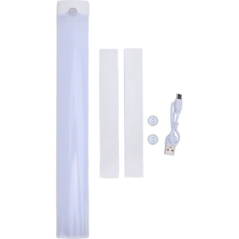 Ortviai Lampe LED avec capteur de mouvement pour placard et meuble bas – 30 cm, 3 couleurs réglables, rechargeable USB (1/5)