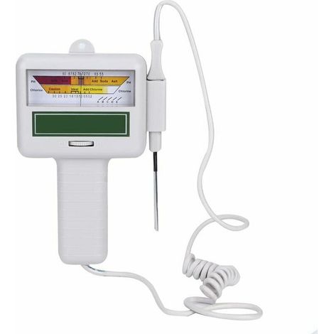 Digitales pH-Messgerät, Wasserqualitäts-Teststift, Chlorpegelmessgerät, tragbarer Restchlortester, Wasserqualitätserkennungsmessgerät für Schwimmbäder, Spas, Testwerkzeug (1/4)