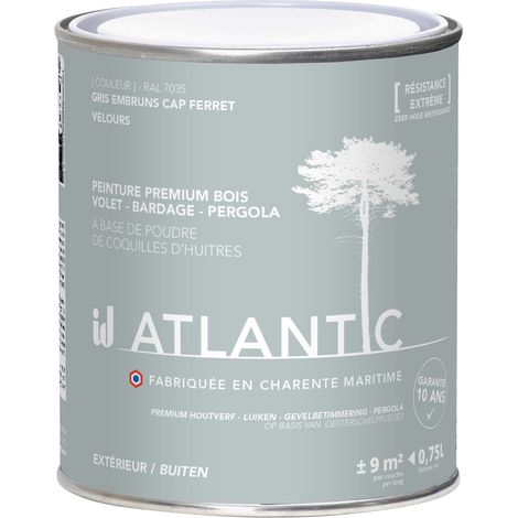 Peinture bois extérieurs - RAL 7035 Gris embruns Cap Ferret - 750ML - ATLANTIC (1/3)