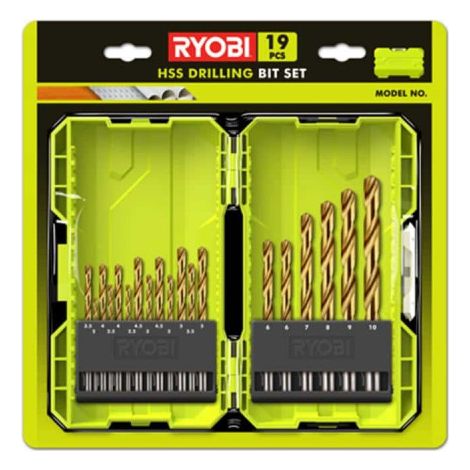 Ryobi RAK19HSS2 Kit 19 Punte HSS Trapano Avvitatore Per Metallo
