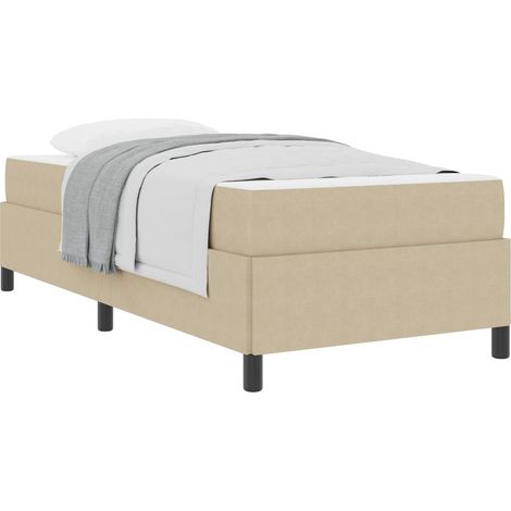 Maison Exclusive - Cadre de lit avec matelas Gris Vert Clair 80 x 200 cm tissu