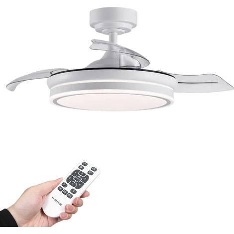 Deckenventilator mit Licht 36W LED Fernbedienung weiß (1/5)