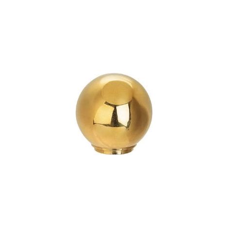 Bouton de meuble boule laiton 26mm – Finition laiton poli – Diamètre 25mm – Vendu à l'unité – Pour portes et tiroirs – Fosun (1/3)