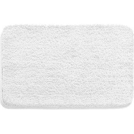 Bath mat 50 x 80 cm, non-slip, soft and absorbent, made of microfiber, machine washable, for bathtub, shower, white (1/5)