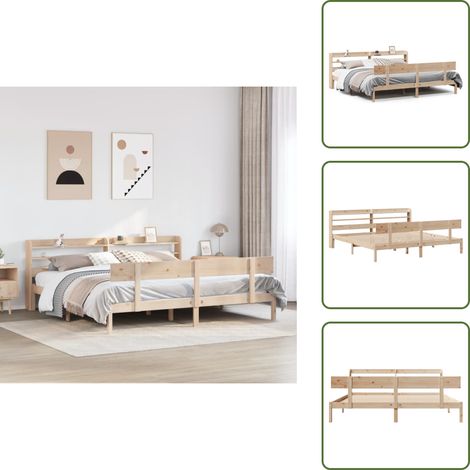 vidaXL Massivholzbett ohne Matratze 180x200 Kiefernholz (1/5)