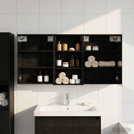 vidaXL  Bathroom Cabinet Set  3 pcs 140 x 14.5 x 70 cm Engineered wood