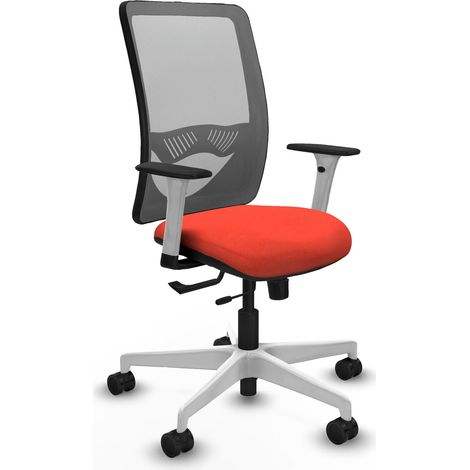 Chaise de bureau piqueras y crespo Zulema blanc support lombaire réglable (1/2)