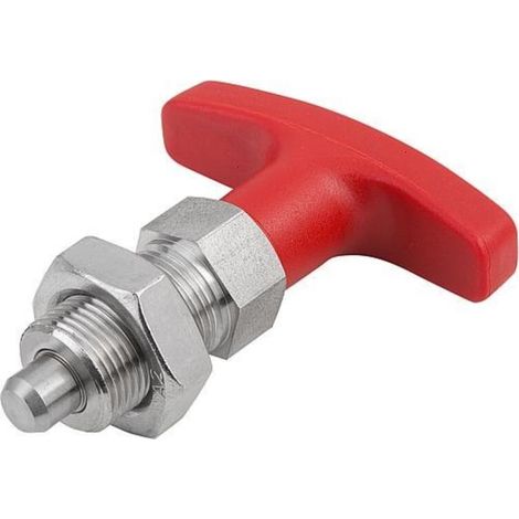 KIPP Arretierbolzen GR.2 M12x1,5 6mm Edelstahl gehärtet mit Kontermutter (1/3)