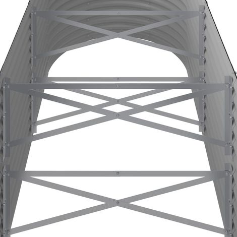 Jardinière Acier enduit de poudre 224x80x68 cm Anthracite (1/2)