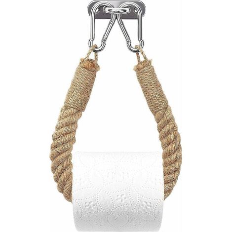Porta carta igienica, porta asciugamani in corda di canapa per bagno e cucina, porta carta igienica, porta rotolo di carta igienica (giallo) (1/5)