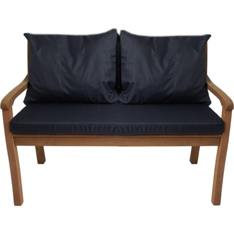 Coussin pour banc 110x60x7cm/2x50x56cm Coussins pour balancelle de jardin Bleu foncé,Coussin d'assise, Coussin de dossier, Coussin extérieur/intérieur (1/5)
