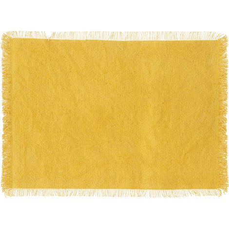 Set de table à franges Jaune 45x30 cm (1/2)