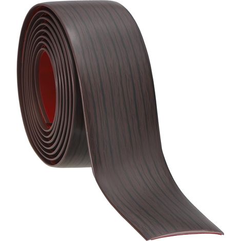 Profil De Transition Autoadhésif Pour Sol 5 cm x 3 Mètres Vinyle Plat Jointure De Sol Pour Espaces Entre Revêtements Transition Moquette Carrelage, Black Walnut (1/5)